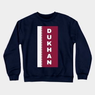 Dukhan City in Qatar Flag Vertical Crewneck Sweatshirt